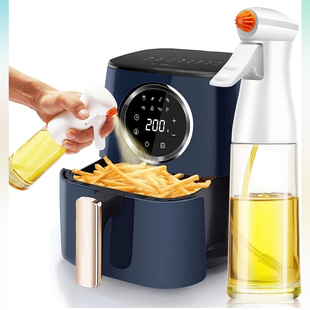 Oil Sprayer for Cooking, 200ml Glass Oil Spray Bottle for Kitchen